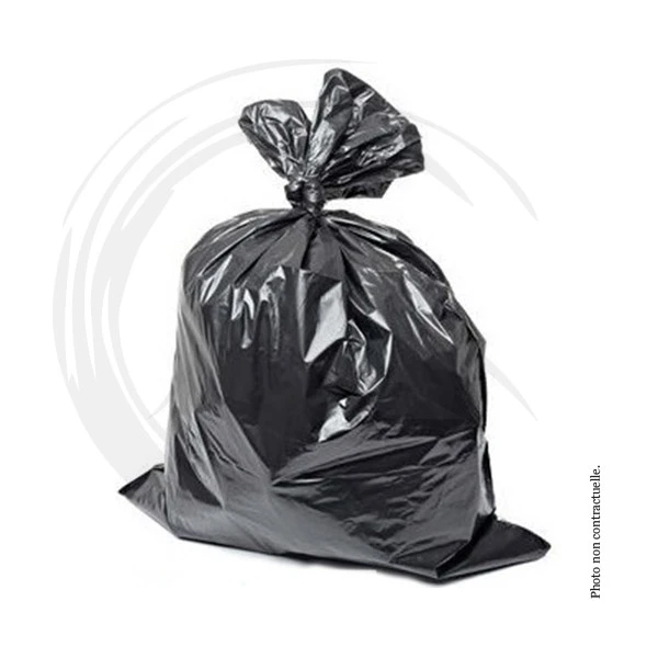Sac poubelle Noir 130 litres 50 microns carton 100